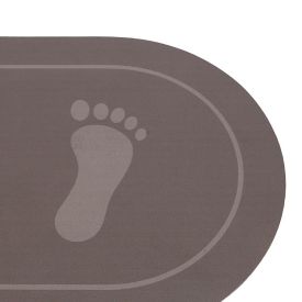 Tapete Acqua Sec para Banheiro 60X40 cm Havan Casa - Marrom Oval