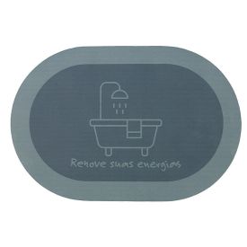 Tapete Acqua Sec para Banheiro 60X40 cm Havan Casa - Verde Oval