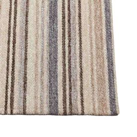 Tapete para Quarto e Sala Chenile 1,20X1,60 m Havan Casa - Listras Bege e Azul