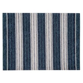 Tapete Para Quarto E Sala Chenile 1,20X1,60 M Havan Casa - Azul Listras Off 