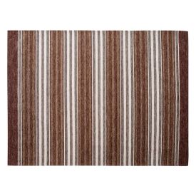 Tapete Para Quarto E Sala Chenile 1,20X1,60 M Havan Casa - Marrom Listras Off