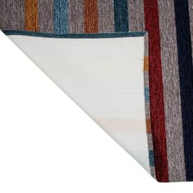 Tapete Chenile 1,20X1,60M Quarto E Sala Havan - Cinza listrado