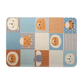 Tapete Infantil Para Atividades Estampado 95X130 Cm Transfer Havan Casa - Bichinhos Azul