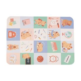 Tapete Infantil Para Atividades Estampado 95X130 Cm Transfer Havan Casa - Verde Capivaras