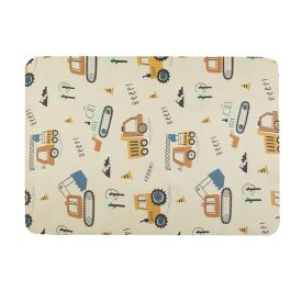 Tapete Infantil Estampado 80Cmx1,20 m Havan Casa - Bege Trator