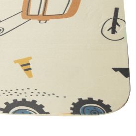 Tapete Infantil Estampado 80Cmx1,20 m Havan Casa - Bege Trator