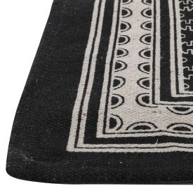 Tapete Para Quarto Ou Sala 50X80 Cm Ladrilho Havan Casa - Moldura Preto