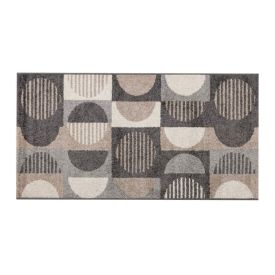 Tapete Para Sala E Quarto 80X150 Lotus Cm Havan Casa - Cinza Círculos