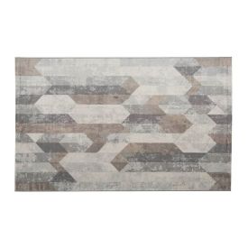 Tapete para Quarto Ou Sala 60Cmx1,00 m Nirvana Havan Casa - Cinza Geométrico