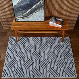 Tapete Para Quarto E Sala Siena 1,00X1,50 M Havan Casa - Cinza Azulejo