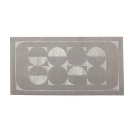 Tapete Para Quarto Ou Sala 80X150 Cm Provence Havan Casa - Círculos Cinza