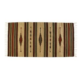 Tapete Para Quarto Ou Sala 80X150 Cm Kilim Havan Casa - Bege Ti