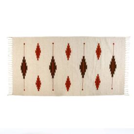 Tapete Para Quarto Ou Sala 80X150 Cm Kilim Havan Casa - Natural Terracota TI