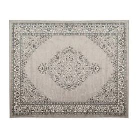 Tapete para Quarto e Sala 2,00X2,40 m Belga Havan Casa - Moldura Cinza E Bege