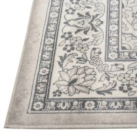 Tapete para Quarto e Sala 2,00X2,40 m Belga Havan Casa - Moldura Cinza E Bege