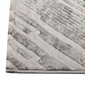 Tapete Para Quarto E Sala 80X150 Cm Platinium Havan Casa - Cinza Com Bege