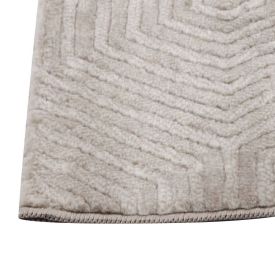 Tapete para Quarto e Sala 80Cmx1,50 m Platinium Havan Casa - Bege Geométrico