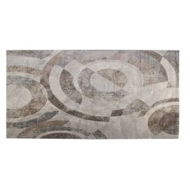 Tapete para Quarto e Sala 80Cmx1,50 m Platinium Havan Casa - Círculos Cinza E Bege