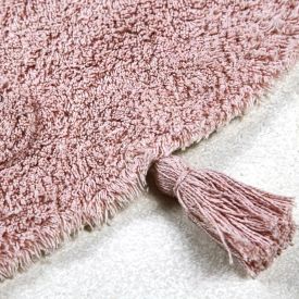 Tapete Redondo Infantil 110X110 Cm Poa Havan Casa - Rosa