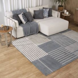 Tapete para Quarto Ou Sala 1,33X1,90 m Renaissance Havan Casa - Listrado Grafite
