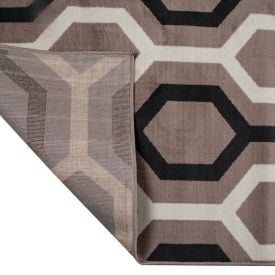 Tapete Para Quarto E Sala 2,00X2,50 M Renaissance Havan Casa - Hexagono Taupe 