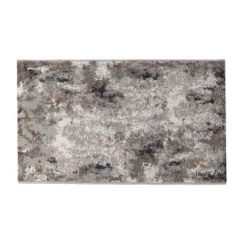 Tapete para Quarto e Sala 57Cmx1,00 m Shiraz Havan Casa - Bege E Cinza