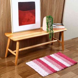 Tapete Para Sala Tresse 45X75 Cm Havan - Rose