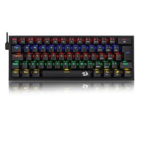 Teclado Mecânico Gamer Redragon Fizz Preto Rgb K617-Rgb-B