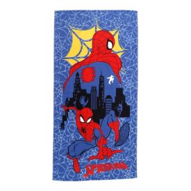 Toalha Aveludada Infantil Homem Aranha Lepper - Azul