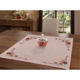 Toalha Centro De Mesa 78X78 Cm Clean Döhler - Flores Vintage