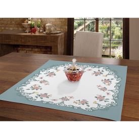 Toalha Centro De Mesa 78X78 Cm Clean Döhler - Borboletas