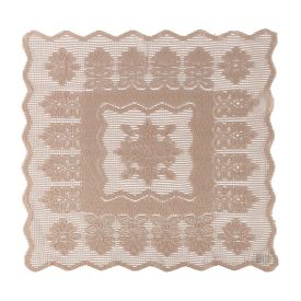 Toalha Centro de Mesa Quadrada 75Cm X 75Cm Arabesco Havan - Bege