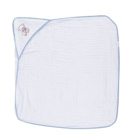 Toalha com Capuz de Canto Soft 80X80cm Havan Baby - Urso Azul
