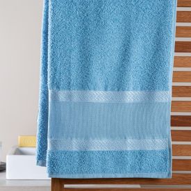Toalha De Banho 100% Algodão Creative Havan Casa 1 Pç - Azul 