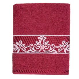 Toalha De Banho 100% Algodão Botanic Havan Casa - Borgonha