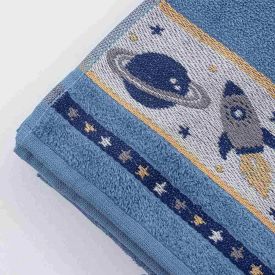 Toalha de Banho Infantil Kids - Galáxia Azul Veleiro