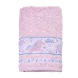 Toalha de Banho Infantil Kids - Unicórnio Rosa