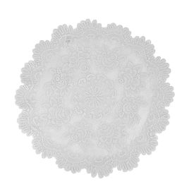  Toalha de Chá Redonda 75Cm Gardênia Havan - Branco Gardenia