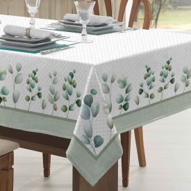 Toalha De Mesa 1,40X2,10M Clean Renova Döhler - Folhas Verdes