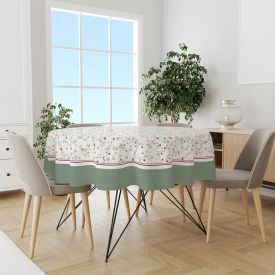 Toalha De Mesa 1,50M Redonda Estampada Havan Casa - Morangos