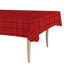 Toalha De Mesa Natalina 1,40X1,40 M Natal Encantado Havan Casa - Xadrez Vermelho