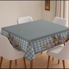 Toalha de Mesa Páscoa Estampada 1,40X1,40 m Havan Casa - Xadrez Verde