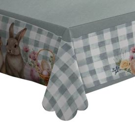 Toalha de Mesa Páscoa Estampada 1,40 X 2,10M Havan Casa - Xadrez Verde