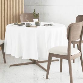 Toalha De Mesa Redonda 1,80 M Gourmet Salehtex - Branco