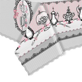 Toalha De Mesa Térmica 1,38X1,38 M Salehtex - Utensílios Rosa