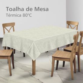 Toalha De Mesa Térmica 1,38X1,38 M Salehtex - Bege