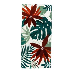 Toalha de Praia Aveludada 100% Algodão Döhler - Folhagem