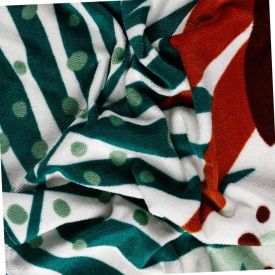 Toalha de Praia Aveludada 100% Algodão Döhler - Folhagem