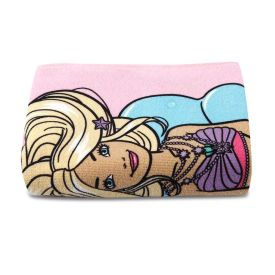 Toalha de Praia Aveludada Infantil Barbie Lepper - Rosa
