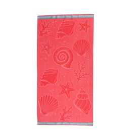 Toalha De Praia Aveludada Havan Casa - Fundo Do Mar Coral
